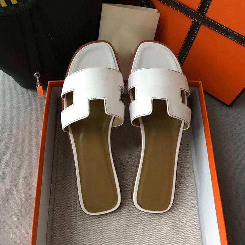 

ORAN SANDAL Designer Slippers Womens Oran Slides Flat Sandals Flip Flop Crocodile Skin Leather Classic Open Toe Casual Rubber Ladies Beach