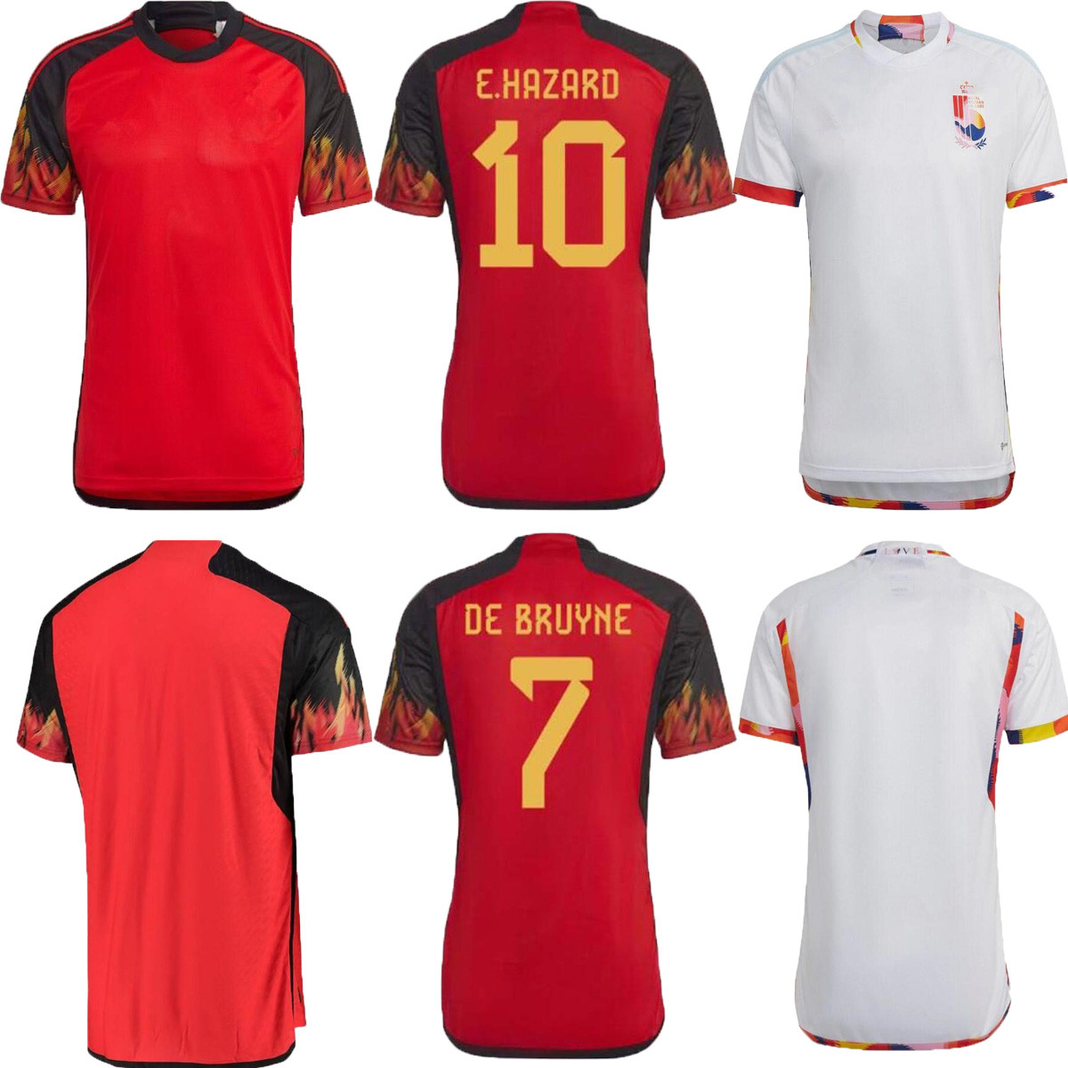 

S- FANS BELGIUM 2022 World Cup soccer jerseys National Team home away DE BRUYNE HAZARD COURTOIS LUKAKU TIELEMANS DOKU 22 23 men kids Football Shirt