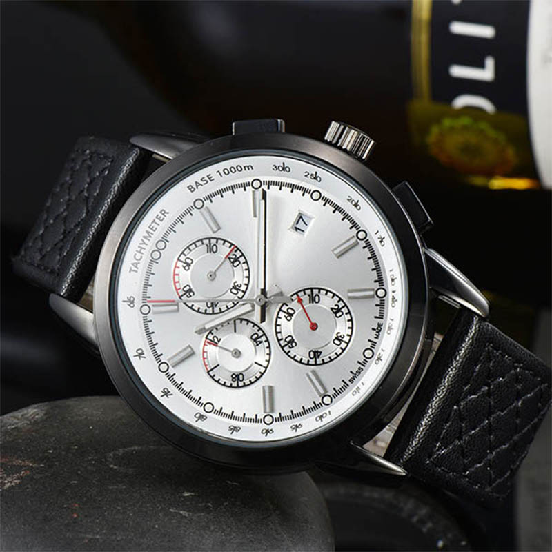 

2022 Men's luxury Quartz Watch Fashion leisure multi-function Walendar Waterproof belt Watches, P003