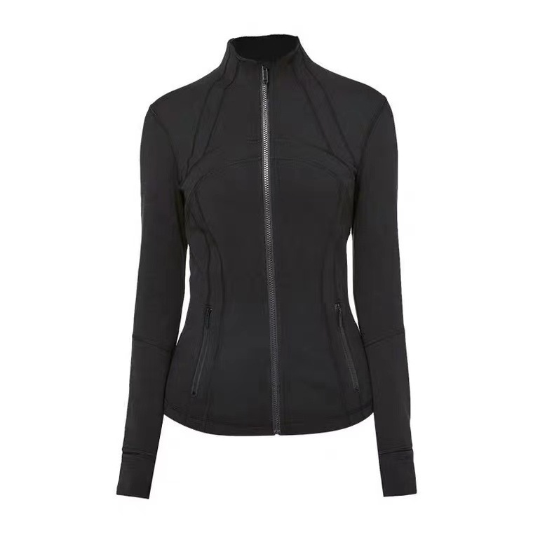 Aligner LU-008 Lululemens Womens Yoga Longa Manches Veste Couleur Solide Sports nus Forme de fitness serr←