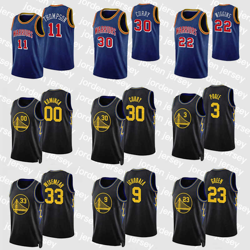 

NEW College Basketball Wears Retro 75th anniversary Basketball jersey Stephen 30 Curry Warriorr Klay Thompson Andrew Wiggins Draymond Green, Colour 1
