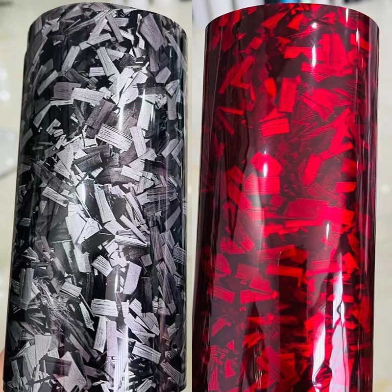 

Super Glossy Black Forged Carbon Vinyl Wrap Film Adhesive Sticker Decal Car Wrapping Roll Air Release, 1.52x18m 5x59ft