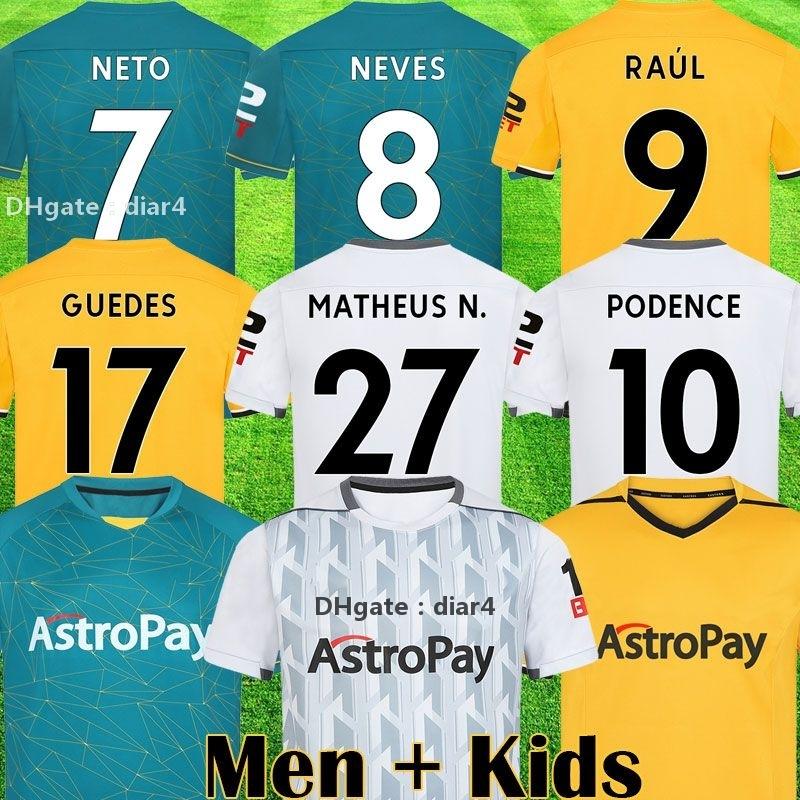 

22 23 GUEDES Wolves Soccer Jerseys RAUL MATHEUS NETO NEVES TRINCAO 2022 2023 Wanderers PODENCE GIBBS HEE CHAN Wolverhampton Football Shi FkM, Home