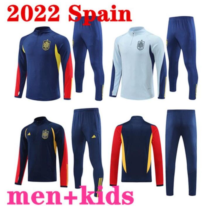 

2022 Spain tracksuit soccer PEDRI FERRAN MORATA A.INIESTA PEDRI Espana Camiseta 22 23 world training suit Cup ALCACER SERGIO men kids uniformes jacket survetement