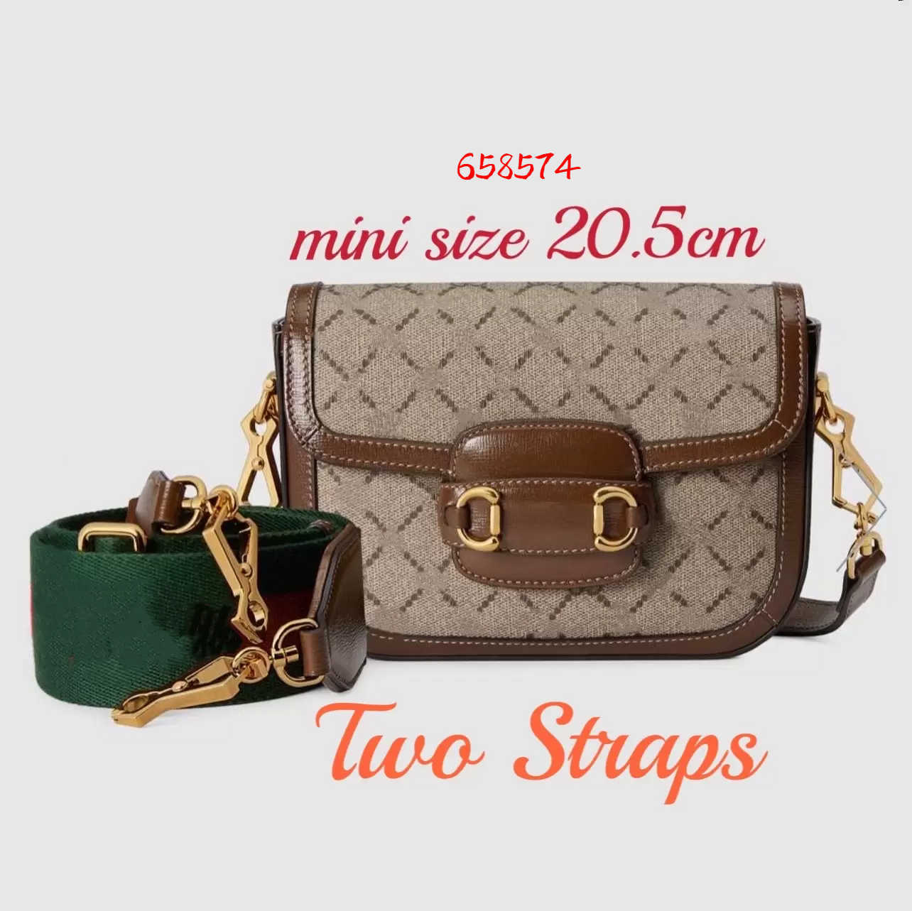 

Shoulder Bags 602204 602205 Horsebit 1955 Shoulder Bag 2 Sizes Mini 20.5cm and Small 25cm Versatile for Crossbody as well Vintage Retro Style Lady Flap, Brown