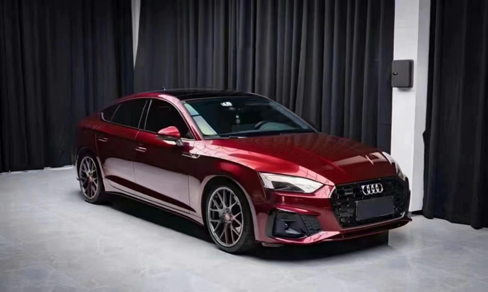 

Glossy Liquid Metallic Gentiana Red Vinyl Wrap Film Adhesive Decal Sticker Vehicle Car Wrapping Foil Roll Air Release