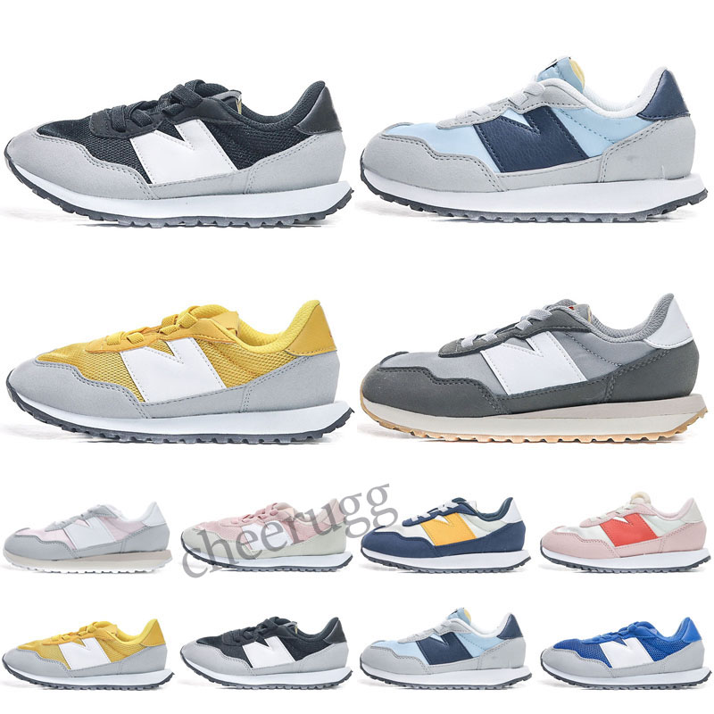

new N 327 Running Shoes Kids Designer Sneakers Blue Red Navy White Black Silver Vibrant Orange Soft Yellow Castle Rock Neon Flame Outdoor Sport QRPD, No shoes