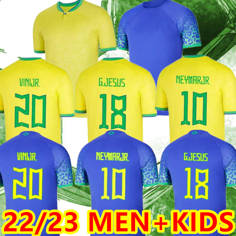 

22/23 Brazils VINI JR. Soccer Jersey 2022 brasil CASEMIRO NEYMAR J R National Team G.JESUS P.COUTINHO Shirt Away L.PAQUETA T.SILVA PELE MARCELO Football uniform, Away +patch