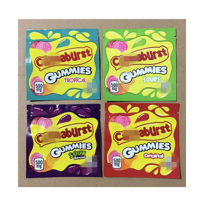 

500mg gummies sour packaging bags sours tropical original berries edibles storage mylar packing bag package