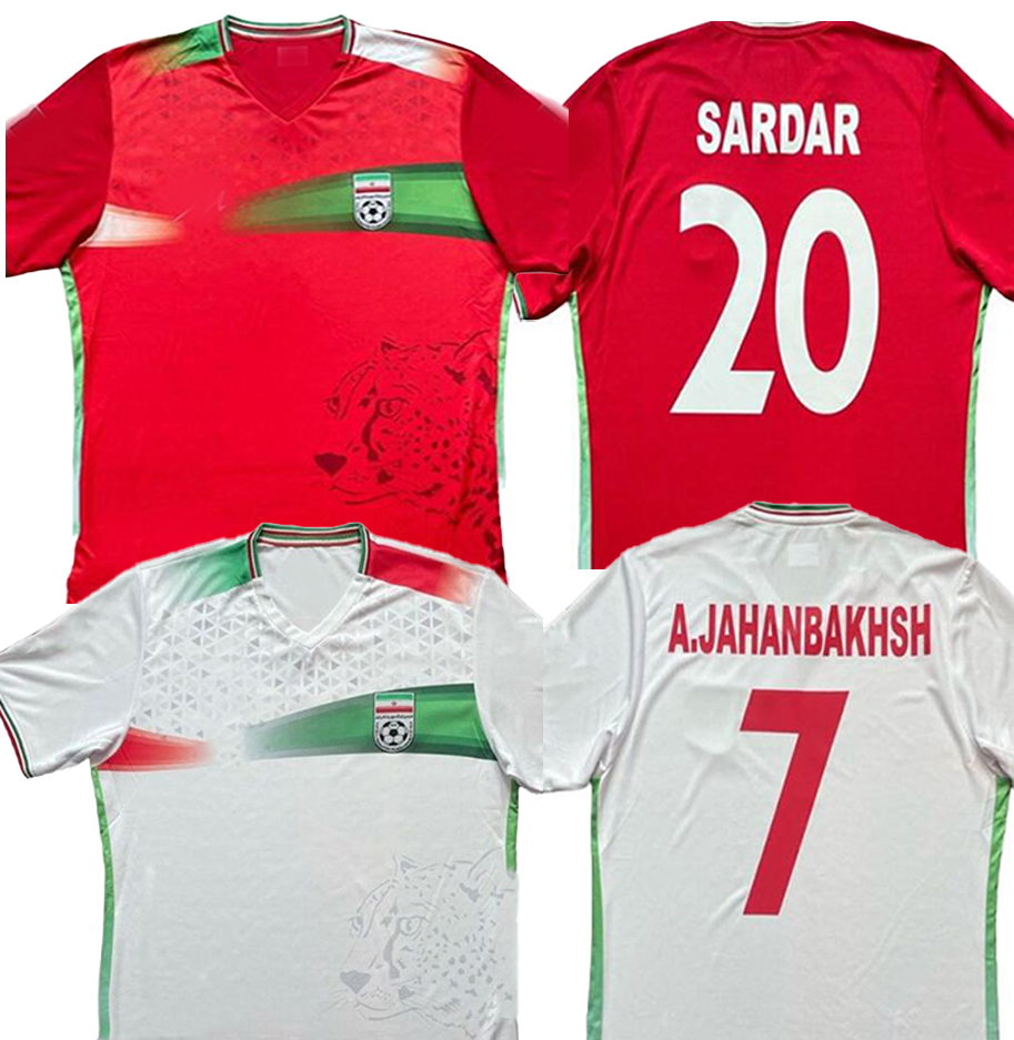 

Customized 22-23 Iran Thai Quality Soccer Jerseys yakuda local online store sports popular Discount Custom football wear SARDAR 20 A.JAHANBAKHSH 7, 22-23 home with patch