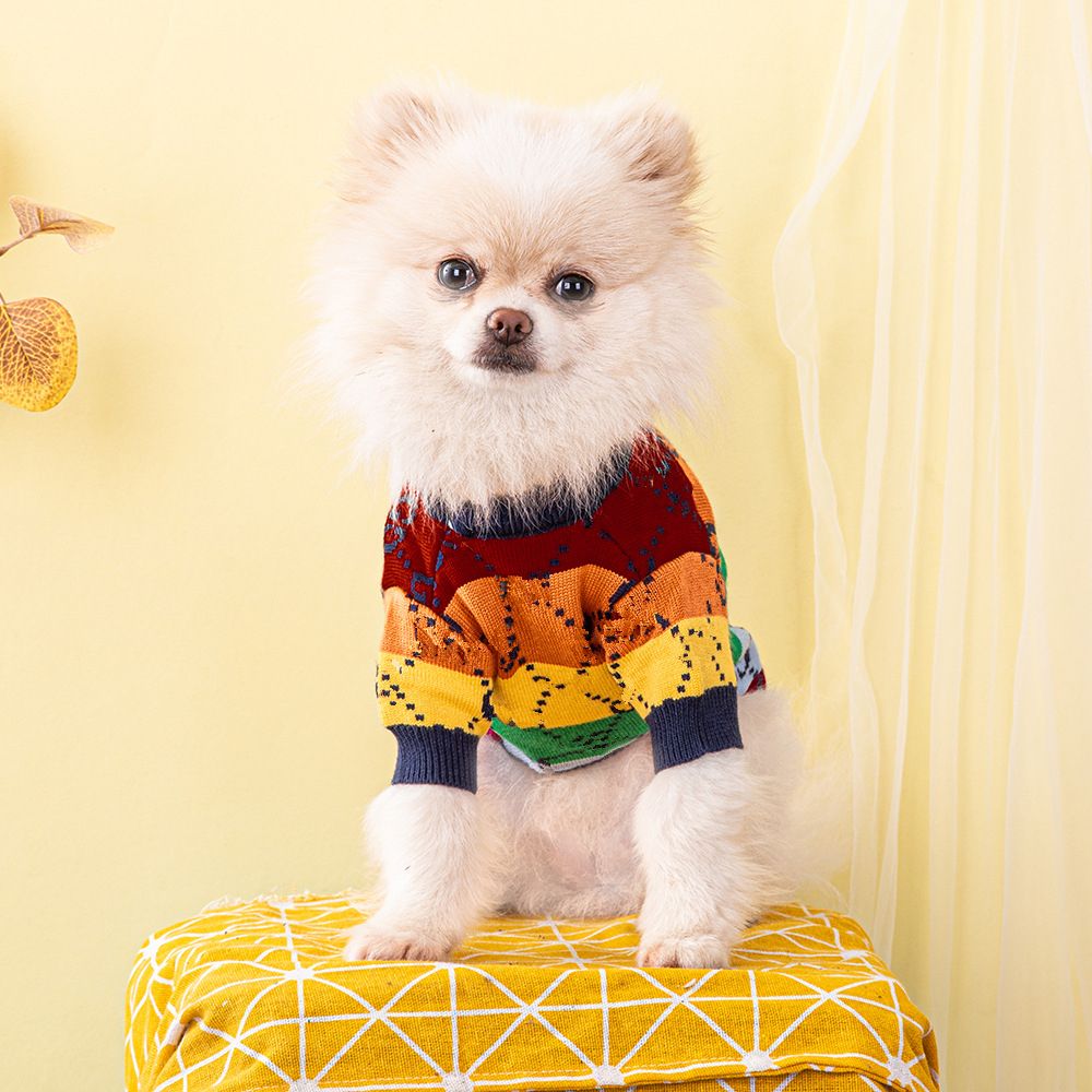 

Designer Letter Dog Apparel Sweater Winter Warm Coat Dog Clothes Jacket Sweatshirts Luxury Pet Clothing Knitted Outerwears