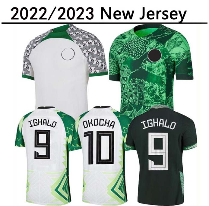 

22 23 OKOCHA Soccer jersey 2022 2023 jerseys maillot de foot Okechukwu IGHALO AHMED MUSA Ndidi MIKEL IHEANACHO Football shirts Nigerian away men kids White green
