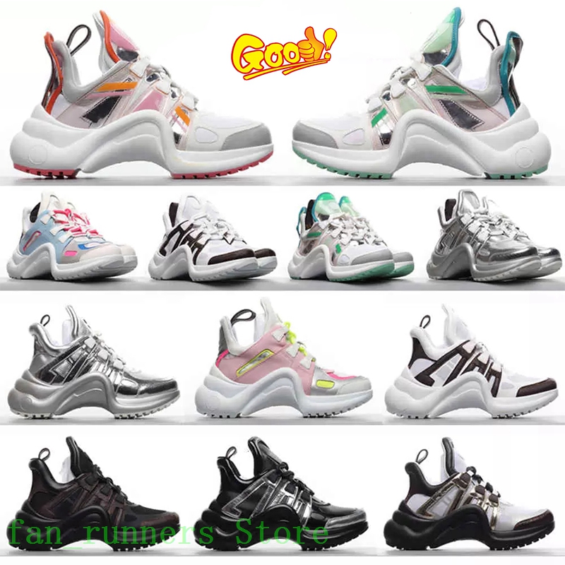 

Dad Shoes Leather Sneakers Fashion Casual Block Archlight Mesh Black Breathable Bow Mens Womens Personality Platform All-Match Stylis 35-40