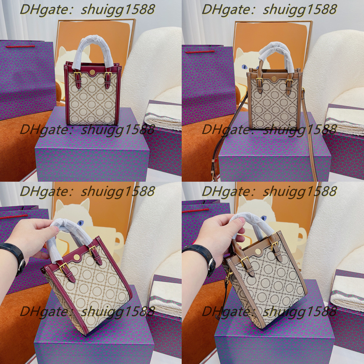 

Fresh mini Shoulder bags Designer Luxury Phone Crossbody Purses For Women Vintage Handbags Satchel Leather Black Gold Hardware With Strap Satchel Hobo totes, White leather