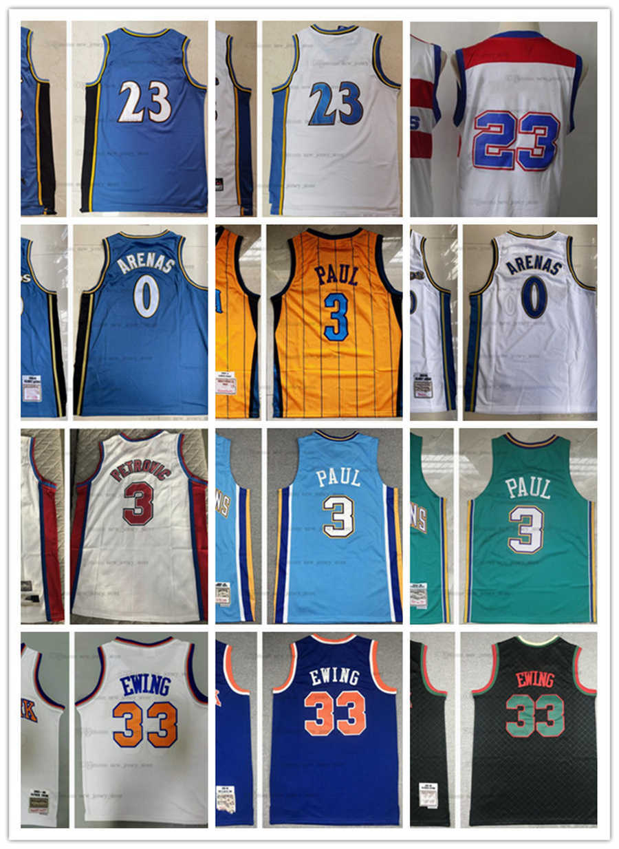 

2022 new Mitchell and Ness 1992-93 Classic Drazen 3 Petrovic Basketball Jerseys Retro Stitched 2005-06 Chris 0 Gilbert Paul Arenas Patrick