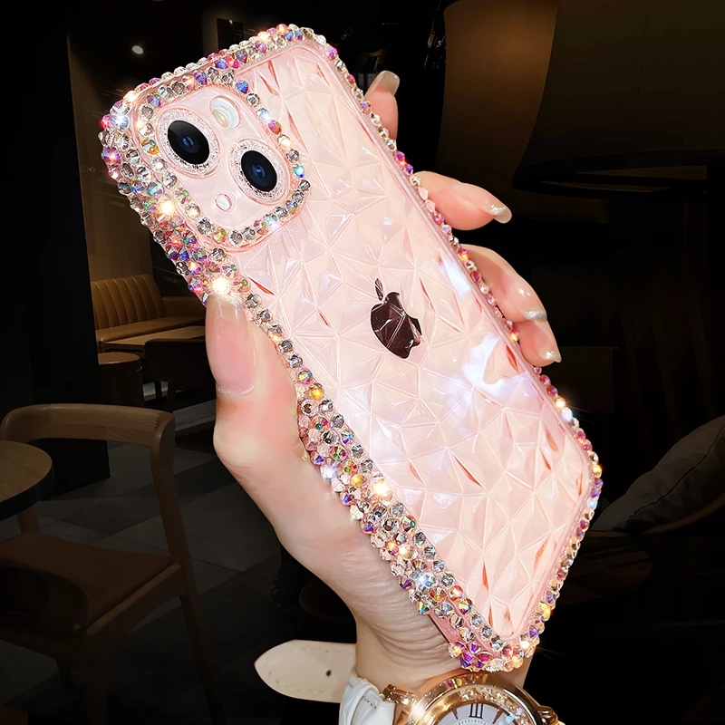 

Hot Luxury cases Glitter Bling Diamond Transparent Soft Phone Case For iPhone 14 13 12 Pro Max 11 X S XR 7 8 Plus SE3 Clear Silicone Cover