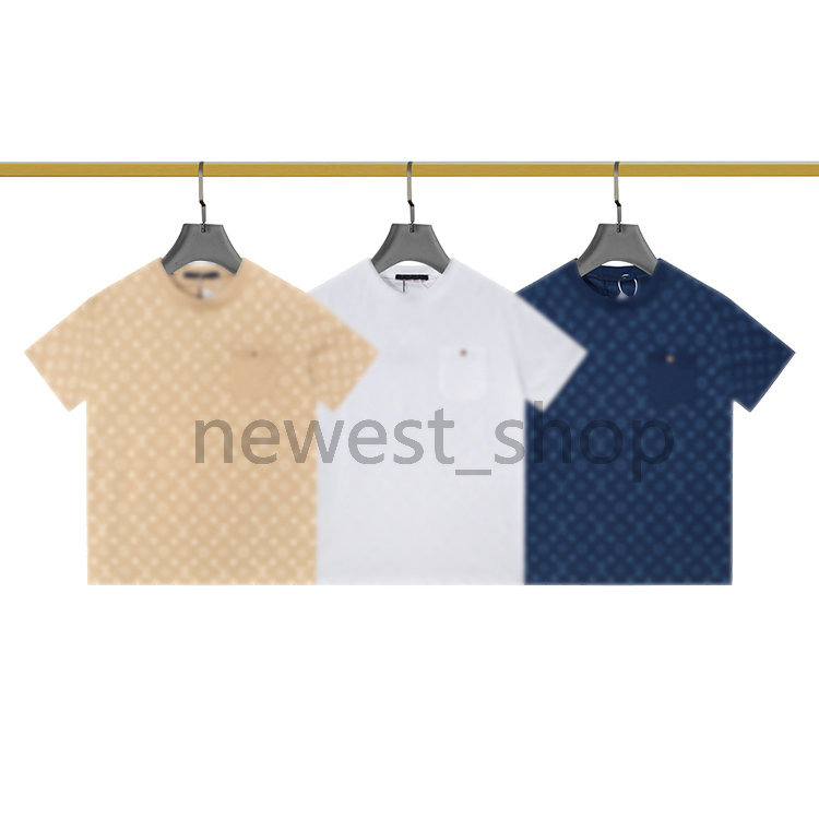 

Summer designer mens t shirts Europe luxury classic letter print t shirt womens Chest pocket printed t-shirts Casual Crew Neck tshirts Streetwear Tshirt, White