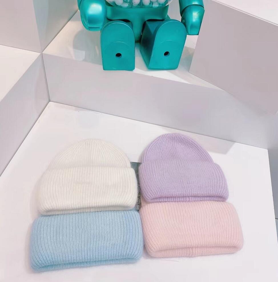 

Wool Knitted Beanies Fashion Candy Color Womens girl Warmth Woolen Hat Luxury Rabbit Fur winter hat Soft Comfort Women Hip-hop Hats designer beanie, This link is not only for sale