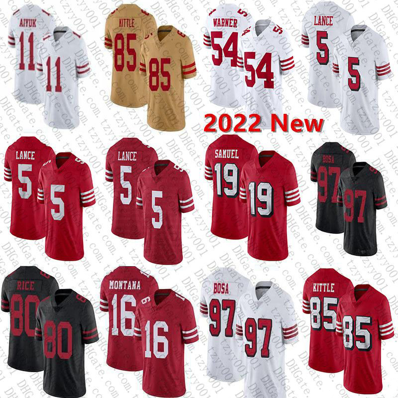 

Deebo Samuel Trey Lance George Kittle Custom Football jerseys Talanoa Hufanga Fred Warner Nick Bosa Steve Young Joe Montana Jerry Rice Trent Williams Brandon Aiyuk, Youth