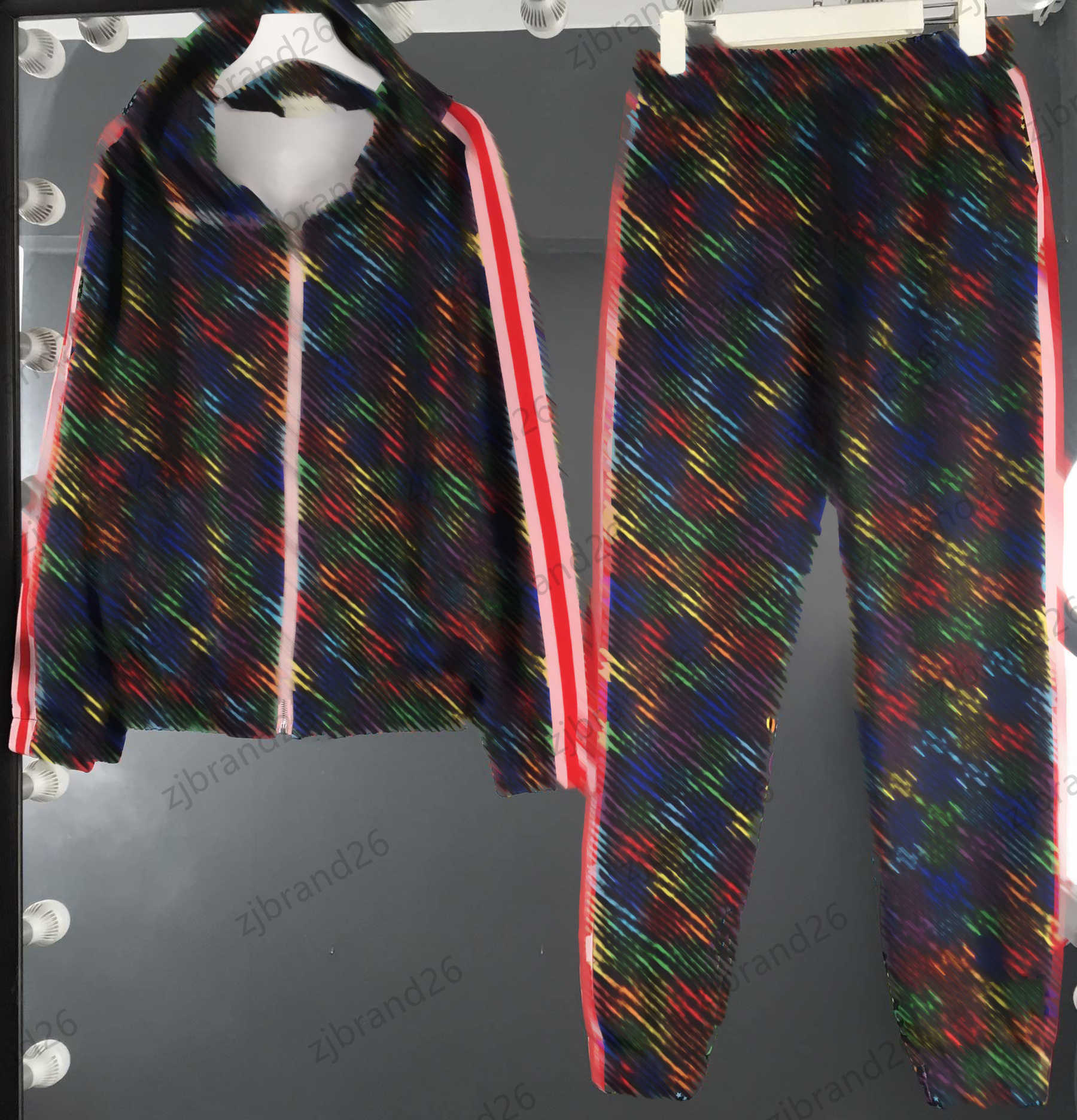 

Two Piece Pants Womens Tracksuits Striped Print Hooded Jacket Coats Conventional High Waist Loose Trousers Fashion Sports Style Women Clothes, 18