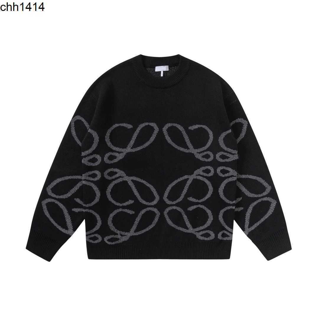 High version Luojia loewess autumn and winter new style jacquard men and women's round neck cardigan knitting sweater