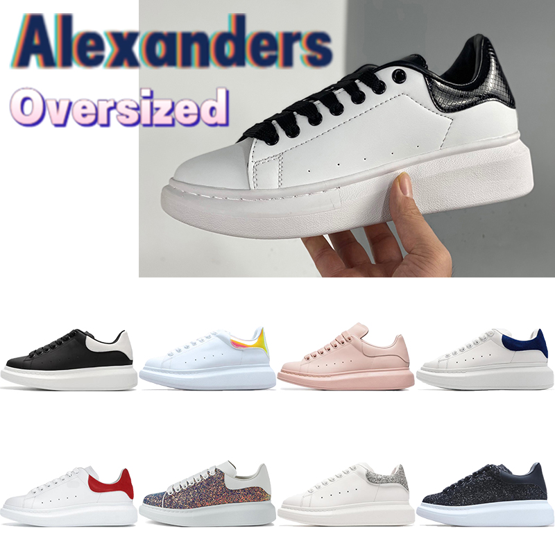 

Alexanders casual shoes oversized calfskin men sneakers baby pink black velvet red leather sequin white reflective black snakeskin fashion women platform shoe, Bubble wrap packaging
