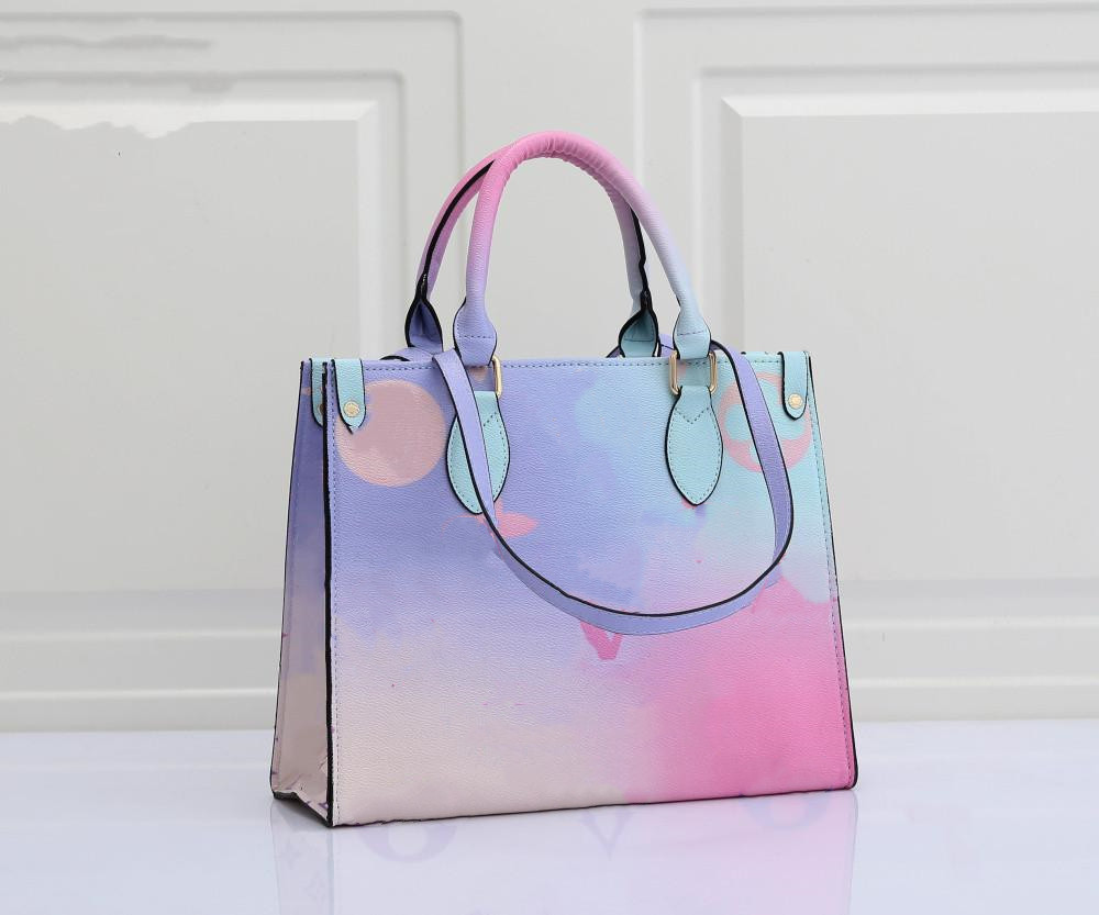 

Latest Styles OnTheGo Tote bag designers Handbag Glamour gradient colour PU leather higt Quality SPRING IN THE CITY Rainbow rendering, Choose the number you like