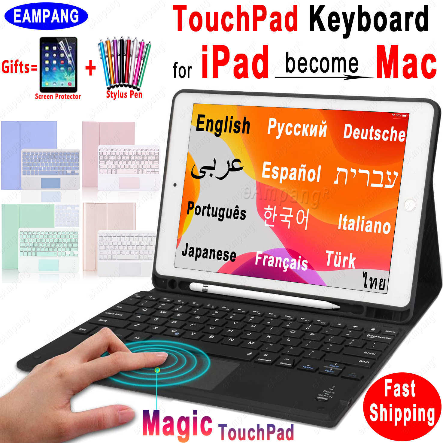 

Tablet PC Cases Bags Magic Keyboard for iPad 10.2 Case 9th 8th 7th Generation Air 2 3 4 5 10.9 Pro 9.7 10.5 11 12.9 2018 2020 2021 W221020