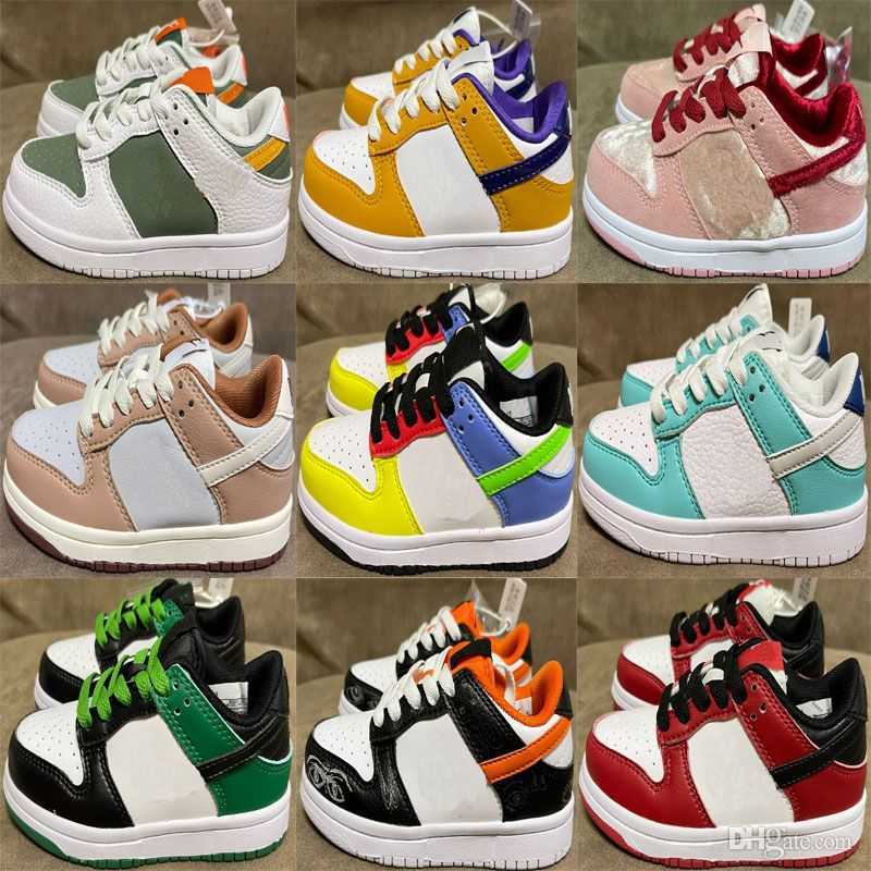 

kids Dunks Low Chicago halloween Green niversity red black pink Grade school children's shoes for sale top quality Sport Shoe Trainner