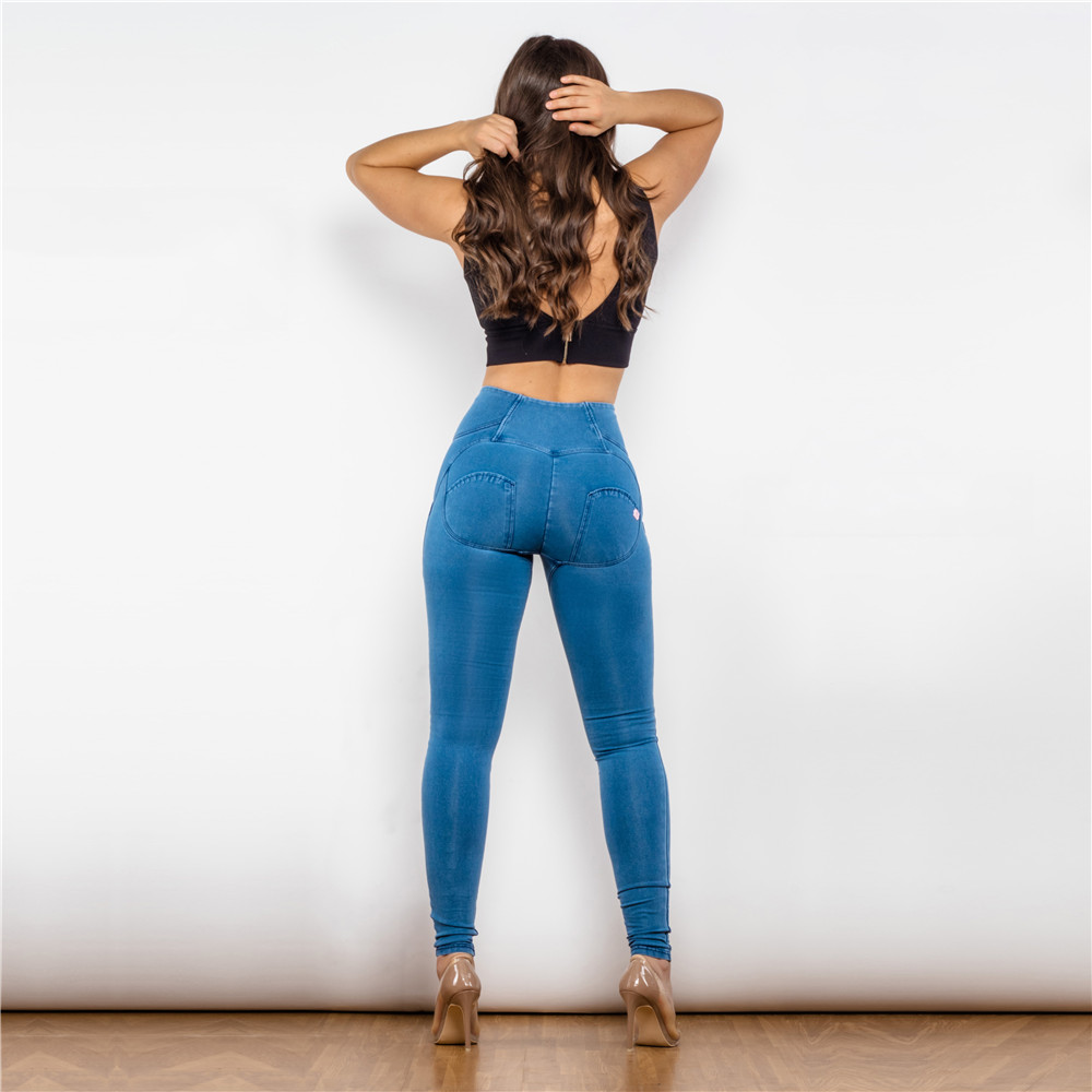 

Women's Jeans Shascullfites Melody Online Womens Light Faded Jeans High Waisted Boyfriend Push Up, Blue