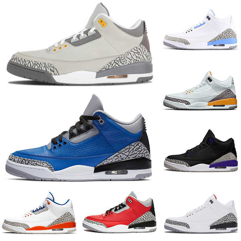 

Shoes Arrivals 3 3s Cool Grey Mens Unc Denim Fire Red Animal Pack Knicks Rivals Sneakers Size Us7-13, #2