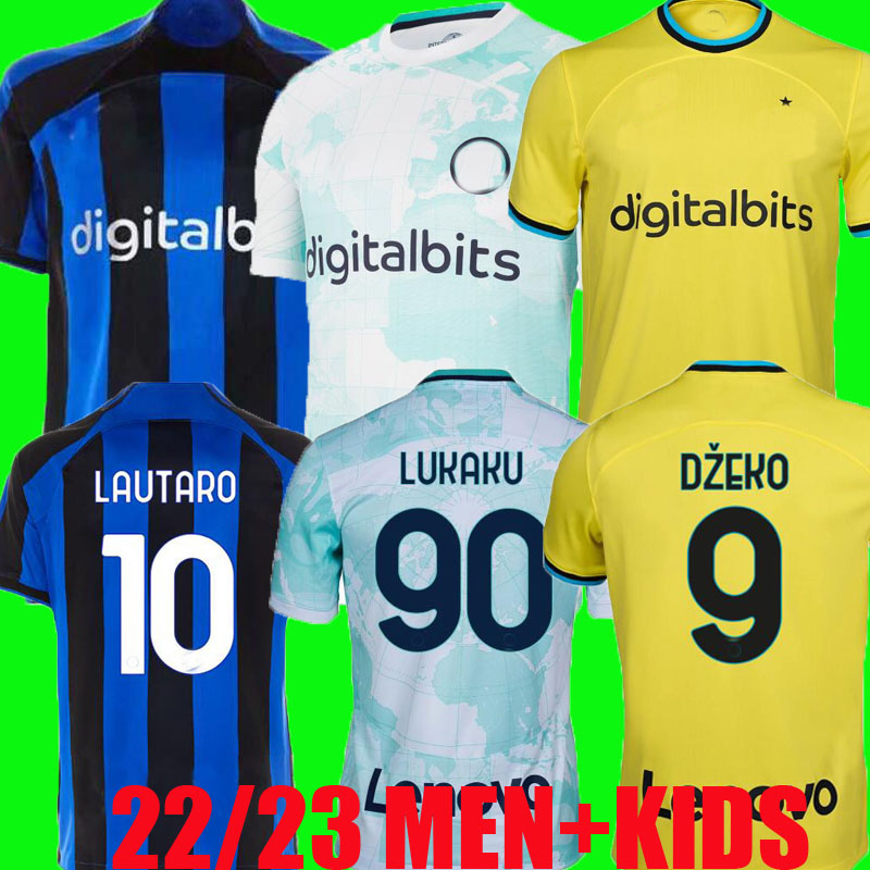 

2022 2023 LUKAKU soccer jerseys THIRD AWAY 3RD CORREA DZEKO BARELLA LAUTARO SKRINIAR DE VRIJ 22 23 football shirt uniforms men kids kit BROZOVIC Gosens Inter Milans