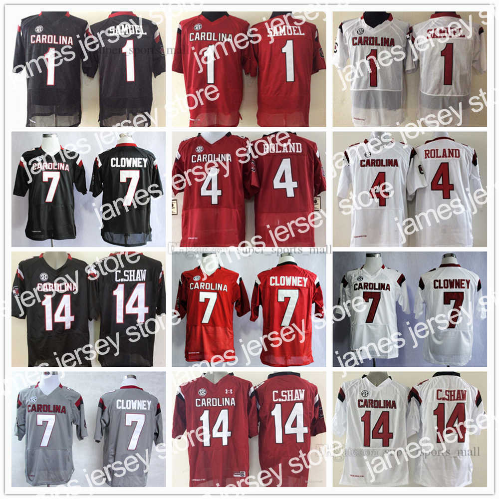 

American College Football Wear NCAA South Carolina Gamecock College Football Jerseys 1 Deebo Samuel 19 Jake Bentley 7 Jadeveon Clowney 4 Shaq Roland 14 Connor Shaw Hi, As picture