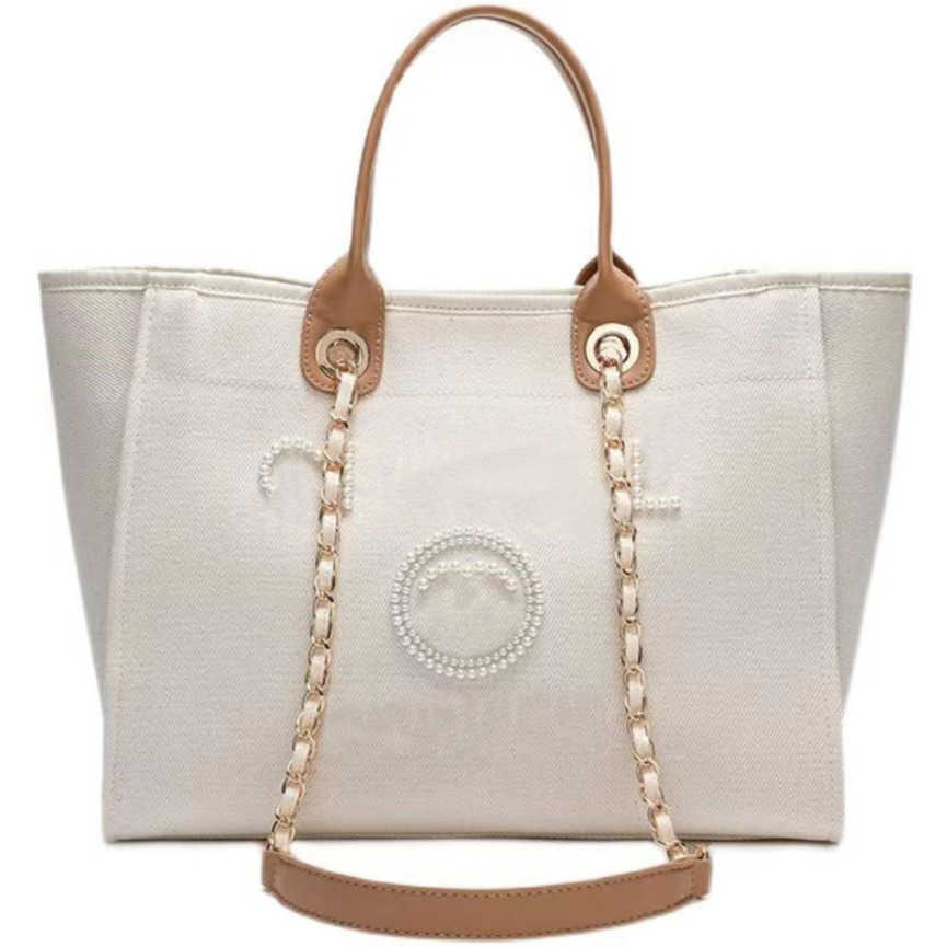 

Fashion Women's Luxury Handbags Pearl Evening Bags Brand Ch Canvas Beach Bag Designers Female Large Capacity Shopping Totes Handbag Big Ladies Girl Backpack 2mnv, Please contact customer service