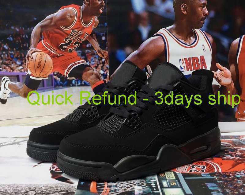 

Quick Refund Basketball Shoes Mens Trainers Women Sneakers 4S Green Metallic Cement Black Cat With Box New Jumpman 4 Men, University blue