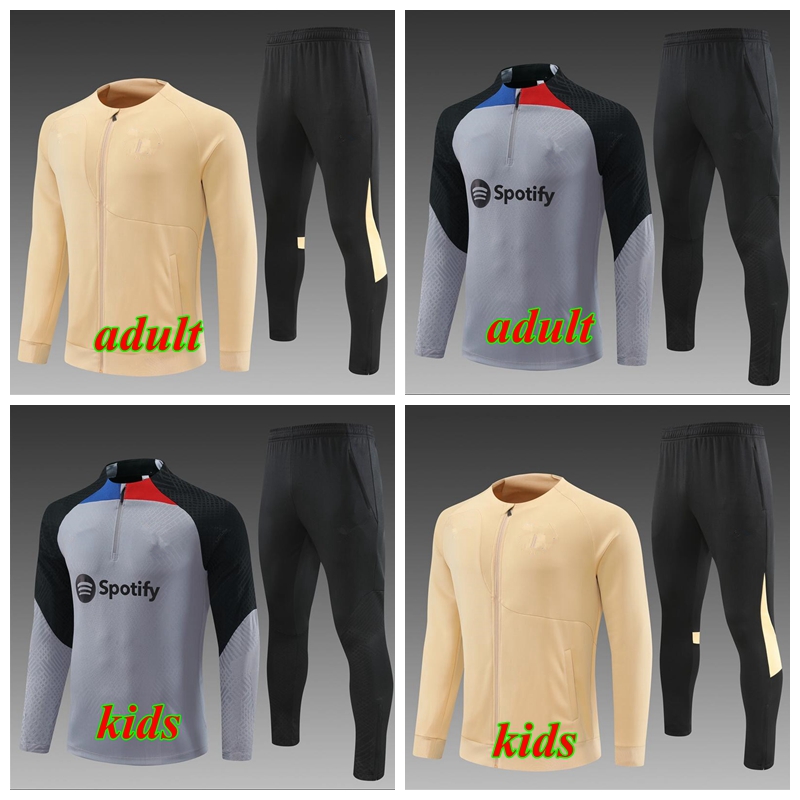 

New 2022 bArcElOnAs soccer jersey tracksuits survetement football jacket 22 23 soccer training suit set adult and kids kit long sleeves full zipper