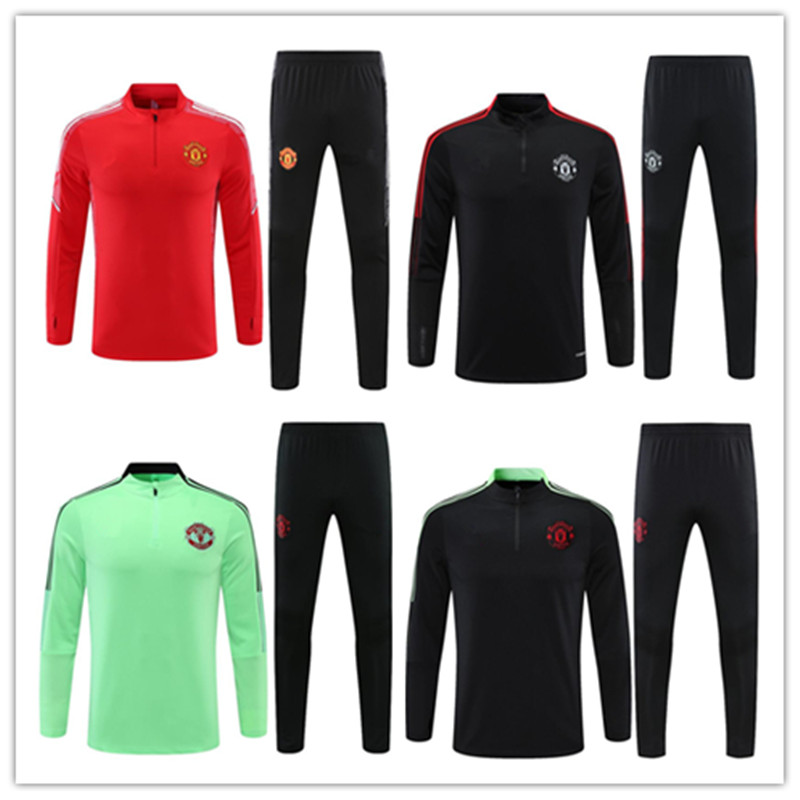 

kids MANCHESTER SANCHO Jerseys soccer Tracksuit UNITEDs Track suits jacket 20 21 22 F. DE JONG RONALDO chandal training FERNANDES RASHFORD UTD sports wear
