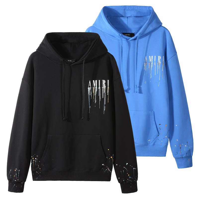 

2022 FW 23ss Autumn And Winter amirs Mens Women Luxury Designer Street Hoodies Long Sleeve embroidery Sweatshirts Man Clothing #3324, Blue