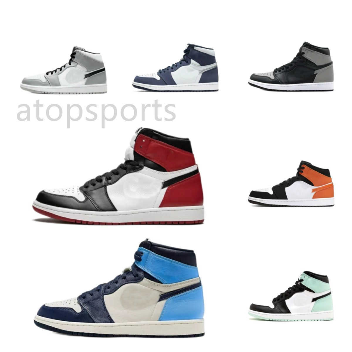 

Men Basketball Shoes 1 Og sport casual shoe Jumpman 1 High Trainers Sneakers University Blue Smoke Grey