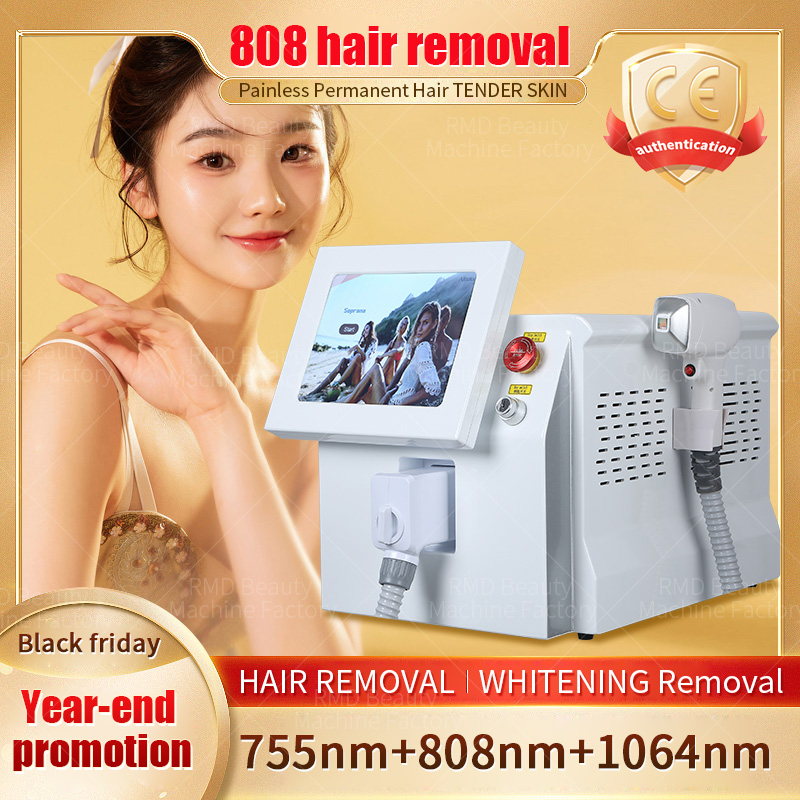

Black Friday Platinum RF Equipment Hair Removal 2000W Diode Laser Cooling Head 3 Waves 808 755 1064nm Women Painless Face Body Epilator Cold Laser Therapy Device
