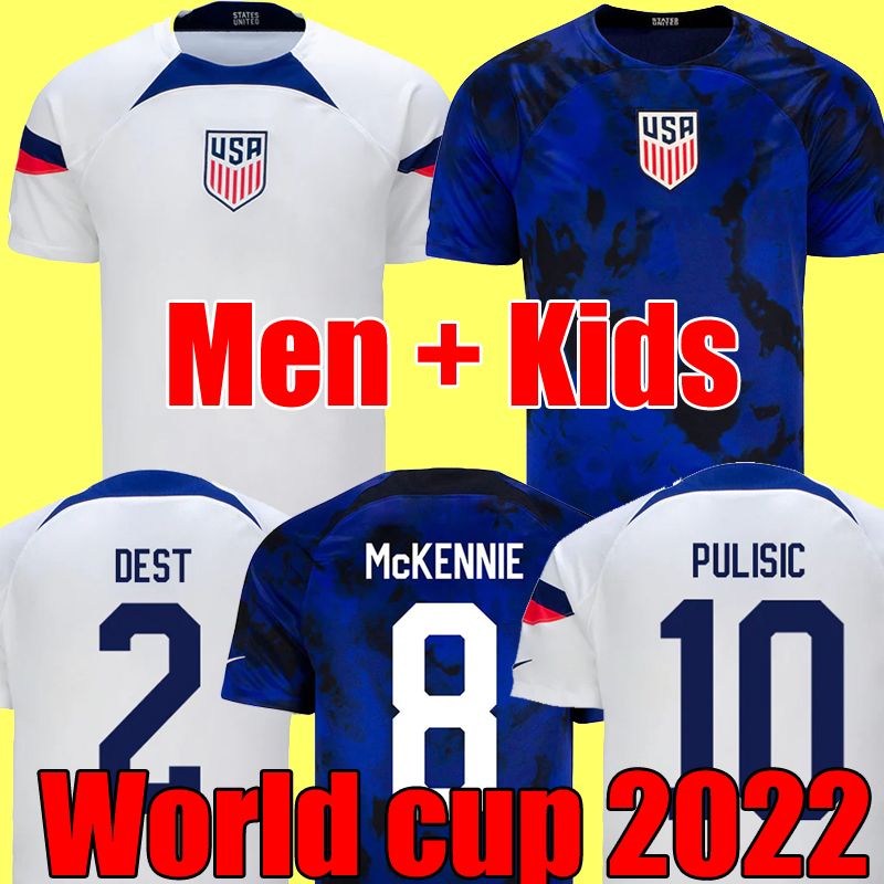 

PULISIC DEST MCKENNIE world cup Soccer Jerseys 2022 AARONSON MUSAH usAS MORGAN LLOYD America Football Shirt United States LLETGET MEN KIDS SETS KITS, Home kids