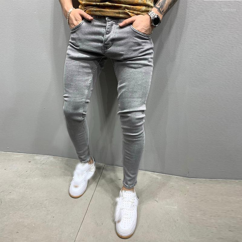 

Men' Jeans Men' Men Pants Denim Trousers Skinny Elasticity Casual Pocket Solid Color Fashion Streetwear Biker Vaqueros Hombre 2022 N, Lightblue
