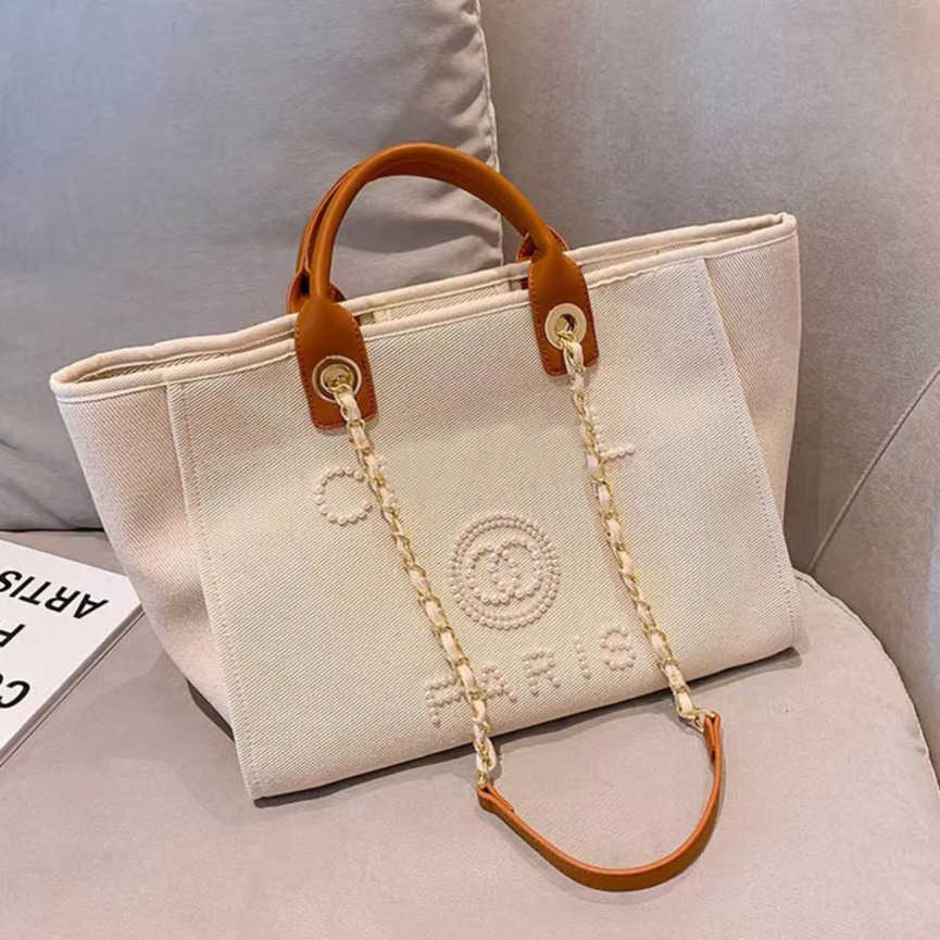

Luxury Fashion Pearl Handbags Women's Evening Bags Brand Ch Canvas Beach Bag Designers Female Large Capacity Shopping Totes Handbag Big Ladies Girl Backpack J0u3, Please contact customer service