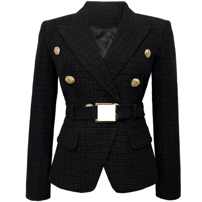 

Women's designer Blazers jacket 2022 Spring And Autumn Fashion High-quality Small blazer B Home Lion Button Short Black White Jacquard Jacket Size S-5XL