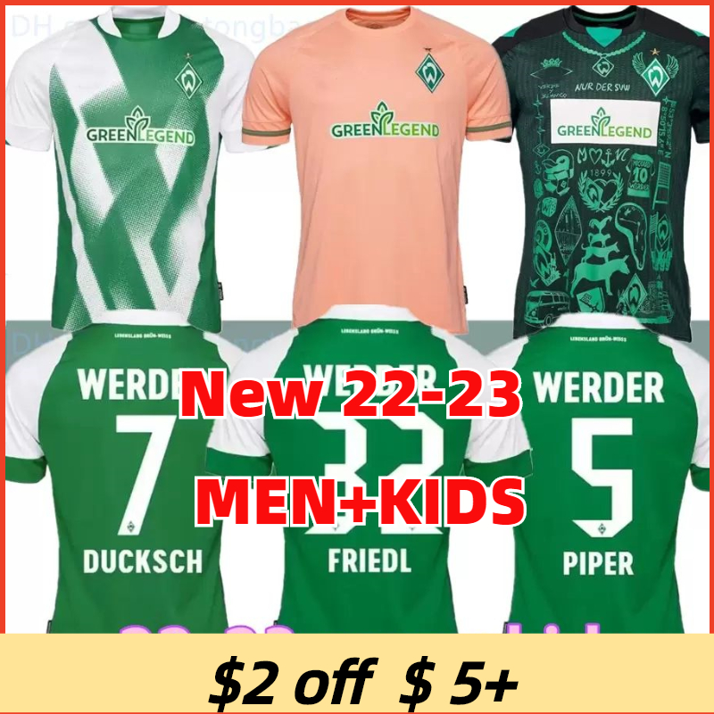 

2022 2023 Werder Bremen SPECIAL SOCCER JERSEY Marvin Ducksch Leonardo Bittencourt BLACK GREEN 21 22 23 FRIEDL PIEPER FOOTBALL SHIRTS TOP THAILAND QUALITY men, 22/23 men away