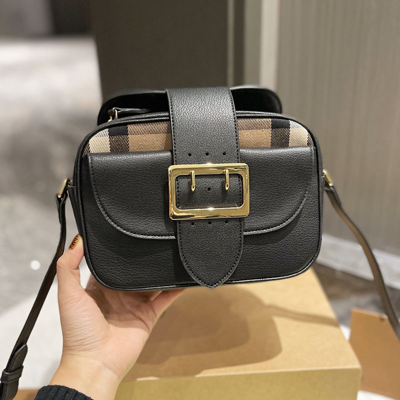 

Messenger bag Cross Body Handbags Buckle Shoulder Women Bags Genuine Leather Handbag purse Flip Original version Spliced cloth combination Adjustable straps, With original box