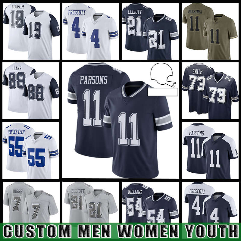 

88 CeeDee Lamb Football 4 Dak Prescott Jersey Micah Parsons Ezekiel Elliott Trevon Diggs DeMarcus Lawrence Dallas Cowboys Tyler Smith Sam Williams Jalen Tolbert, Custom women+patch(n z)