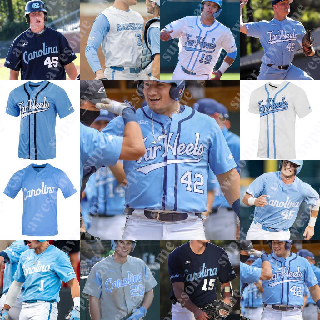 

North Carolina Baseball Jersey Johnny Castagnozzi Vance Honeycutt Zarate Danny Serretti Tomas Frick Reece Holbrook Alberto Osuna Colin Moran, Blue pullover