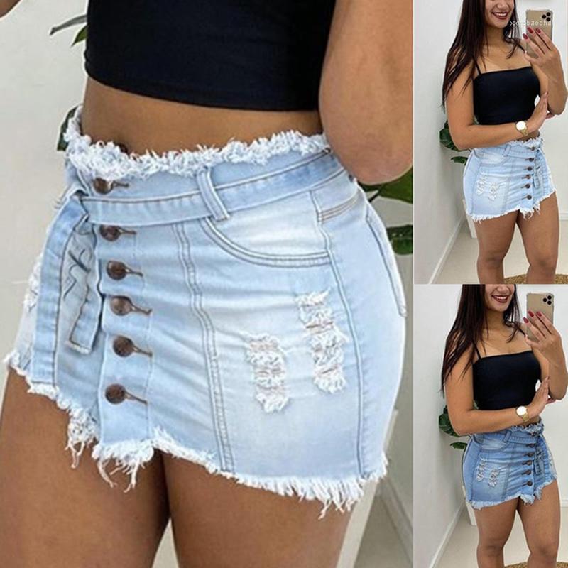 

Women' Jeans Ripped For Women Short Skirt Summer Fashion Womens Button Sexy Skinny Washed Burr Hole Denim Skirts 2022, F4j586na