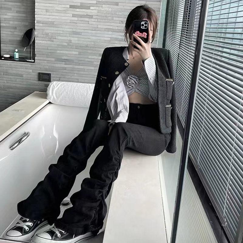 

Women' Jeans Emo Black Harajuku Y2k Dark Aesthetic Baggy Women Fairy Grunge Punk Denim Pants Alternative Korean Fashion Vintage